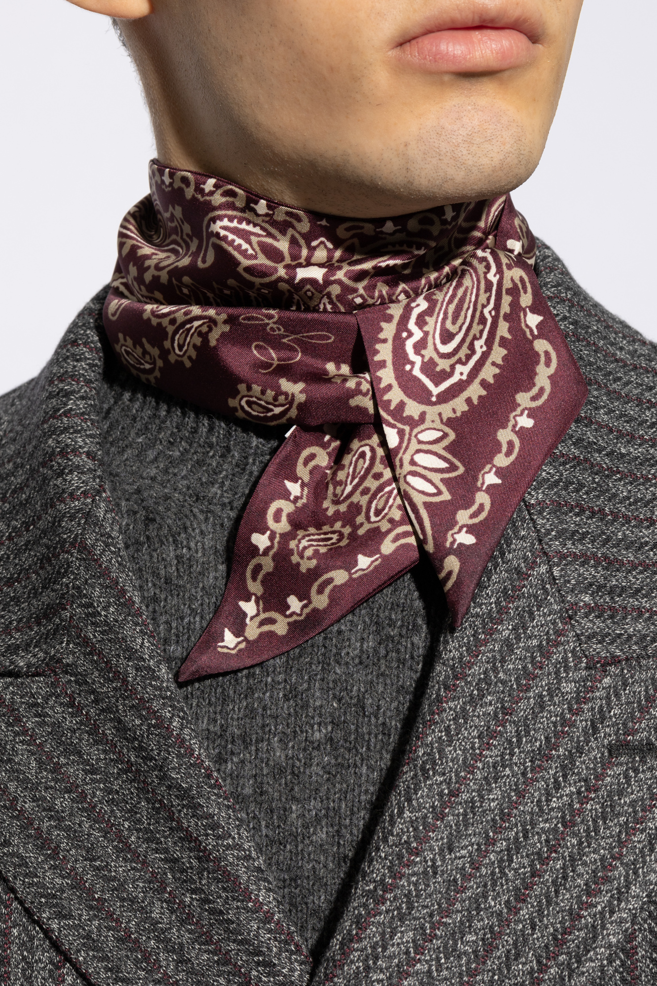 Brown Silk Scarf Golden Goose - SchaferandweinerShops Nicaragua